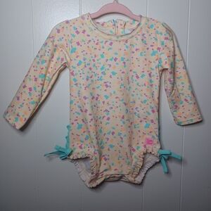 Ruffle Butts Pastel Confetti Baby Onesie